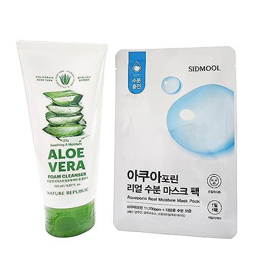 Nature Republic Soothing & Moisture Aloe Vera Foam Cleanser 150 ml / 5.07 fl. Oz (2023 new)