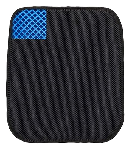 Tektrum Full Lumbar All Gel Orthopedic Back Cushion for Home/Office Chair, Car Seat - Entire Back Support - Best for Back Pain, Sciatica, Tailbone Pain, Improve Posture - Black (TD