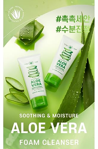 Nature Republic Soothing & Moisture Aloe Vera Foam Cleanser 150 ml / 5.07 fl. Oz (2023 new)
