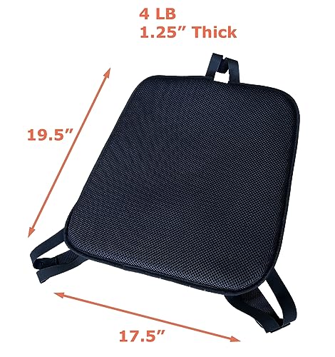 Tektrum Full Lumbar All Gel Orthopedic Back Cushion for Home/Office Chair, Car Seat - Entire Back Support - Best for Back Pain, Sciatica, Tailbone Pain, Improve Posture - Black (TD