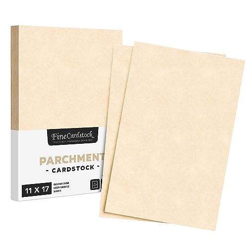 Natural Stationery Parchment Recycled Paper | 65lb Cover Cardstock | 11