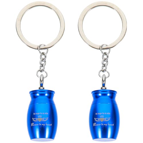 VOSAREA 2pcs Pet Urn Keychain Pet Ashes Keepsake Keychain Keepsake Memorial Jewelry Dog Cat Funeral Key Chain Ashes Holder Keyring for Human Dog Cat Ashes Pet Urn