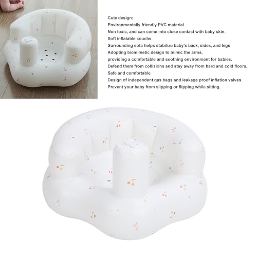 Baby Inflatable Seat, Baby Spine Inflatable Couch Chair PVC Comfortable Portable Baby Air Sofa for Home Lawn Beach