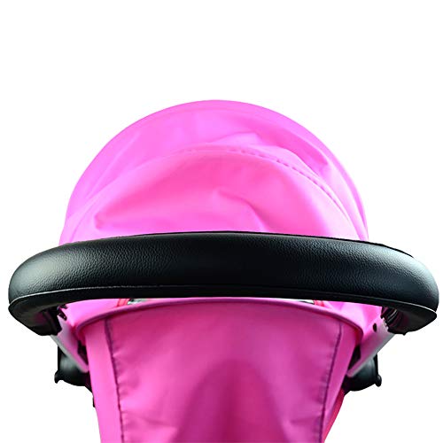 Stroller Bumper Bar Sleeve Cover Compatible for Babyzen YOYO2 6+, PU Leather, Black