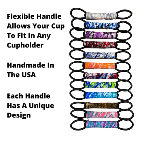 MugGiez Universal Drink Handle, Flip-Flop - Pink & Teal, The Original Cup Handle, Premium Quality, Tough, Cups, Mugs, Bottles, Cans, Tumblers
