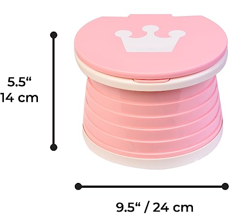 Gigentro Toddler Potty - Collapsible Training Seat For Toddlers - Portable Travel Toilet Trainer for Baby Boys and Girls 2 years and older - Pop Up Potties with Easy Clean for Outdoor Camping