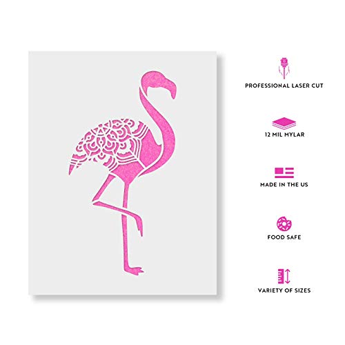 Flamingo Stencil - Summer Stencil, Flamingo Prints
