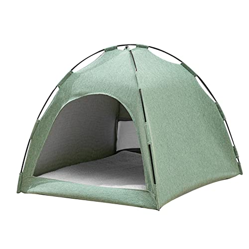 Cat Tent Bed Breathable Detachable Cat Tent House Large Space Washable Cat Stable Outdoor (Green)