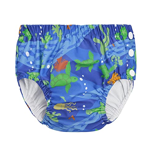 Durio Swim Diaper Washable Swimming Diapers Unisex Toddler Newborn Swim Diaper Reusable Girls Boy B Blue SeaWorld 2