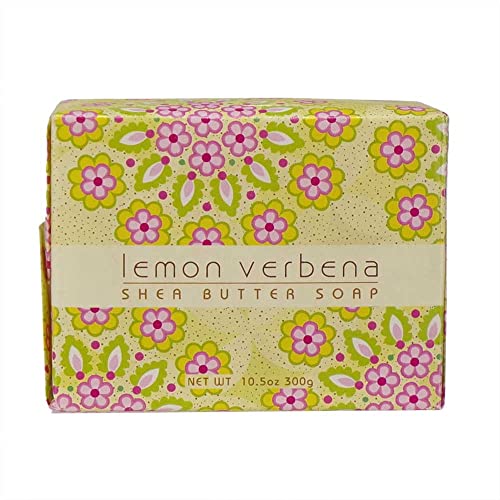 Greenwich Bay Trading Company Shea Butter Soaps with Essential Oils and Natural Extracts 10.5 ounce Block Soap Bar (Lemon Verbena)
