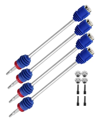 RCMYou RC Upgrades Part for 1/10 T-Maxx/Revo/E-Maxx(First Generation),Drive Shaft Axles Front Rear #45 Steel Driveshafts CVD Upgrades Parts Hop-up,Replace #5451R