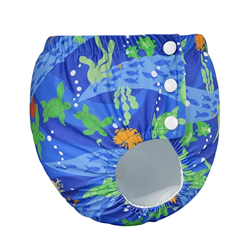 Durio Swim Diaper Washable Swimming Diapers Unisex Toddler Newborn Swim Diaper Reusable Girls Boy B Blue SeaWorld 2