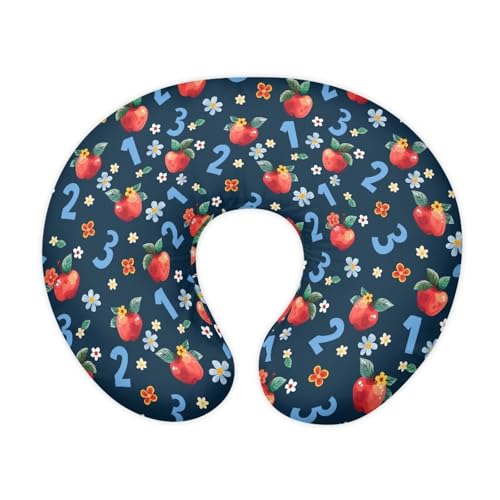 ZWPINITUP Apples Number Breastfeeding Pillow Cover Nursing Cover for Newborn Girls Boys Super Soft and Comfortable Slipcover Gift