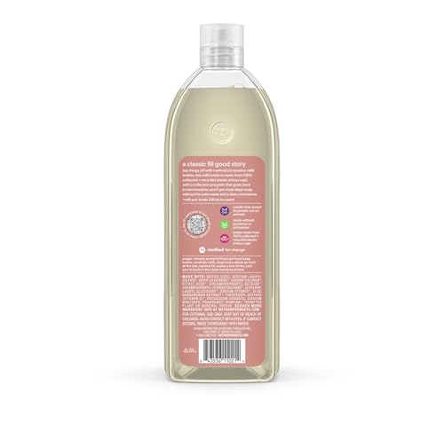 Method Gel Hand Soap Refill, Vanilla + Raspberry, Biodegradable Formula