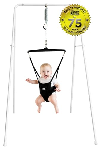 Jolly Jumper *Classic* (Black) - Trusted by Parents, Loved by Babies for Over 75 Years. The Original Baby Exerciser and Your Alternative to Activity Centers and Baby Bouncers.