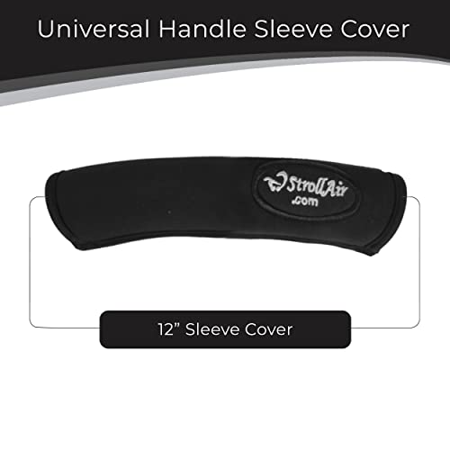 StrollAir Universal Handle Sleeve Cover, Grip Bar, Replacement, BOB, Bugaboo, Baby Jogger, Uppa Baby, Bumbleride, Black