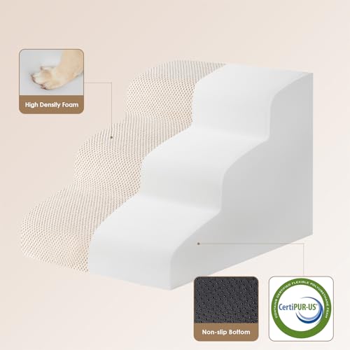 EHEYCIGA Curved Dog Stairs Ramp for Small Dogs 15.7