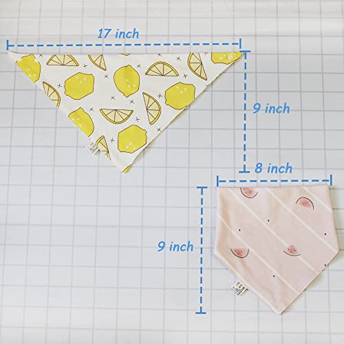 Eimmabey 100% Organic Cotton Floral 5-Pack Baby Girl Drool Bandana Bibs Pink for Girls