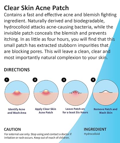ACNE-EZ Clear Skin Acne Patches, Fast Acting, Quick and Effective (2 Sizes