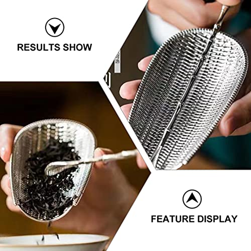 Hemoton Tea Spoon Scoop Shovel Set Tea Needle Alloy for Measuring and Serving and Enthusiasts