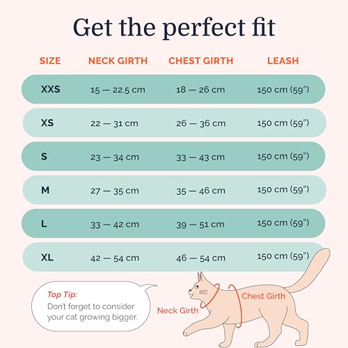 Hepper Cat Harness and Leash Escape Proof Set - Black Tactical Cat Harness with Reflective Safety Strips - Kitten or Cat Vest/Cat Jacket/Cat Walker (XS)