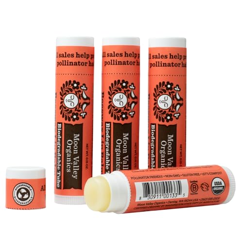 Moon Valley Organics Beeswax Lip Balm for Moisturizing Lips and Cuticles (ZINGY CINNAMON