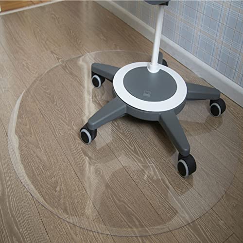Clear Plastic Vinyl Rug Protector Cover Transparent Round Office Chair Mat for Hardwood Floor, Clear Vinyl Plastic Floor Runner Protector, Large Non-Slip Entrance Door Mats, Easy to Cut