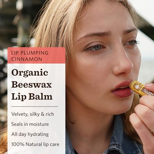 Moon Valley Organics Beeswax Lip Balm for Moisturizing Lips and Cuticles (ZINGY CINNAMON
