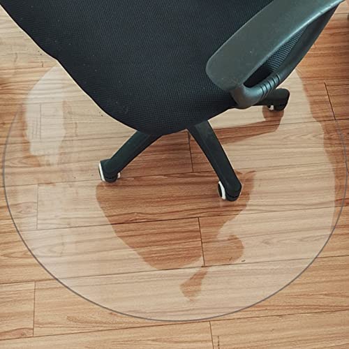 Clear Plastic Vinyl Rug Protector Cover Transparent Round Office Chair Mat for Hardwood Floor, Clear Vinyl Plastic Floor Runner Protector, Large Non-Slip Entrance Door Mats, Easy to Cut