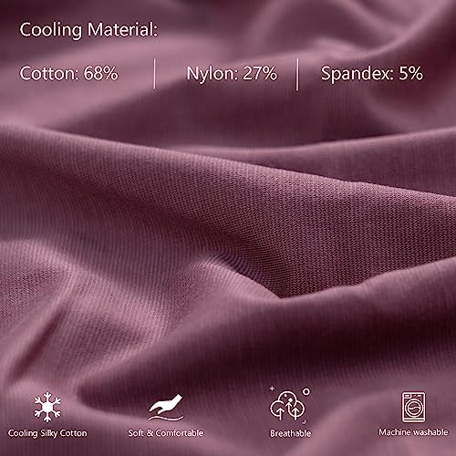 Meiz Pregnancy Pillow,Cooling Silky Pregnancy Pillows for Sleeping,Full Body Maternity Pillow for Pregnant Woman with Cooling Silky Jersey Cover,Dark Purple