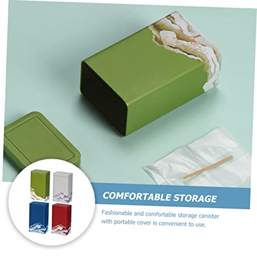 DOITOOL 4pcs Tea Storage Jars with Lids Mini Food Containers Chinese Tea Set Metal Candle Tin Tea Tins for Loose Tea Tin Box Decorative Tea Container Tea Accessory Tea Supply Storage