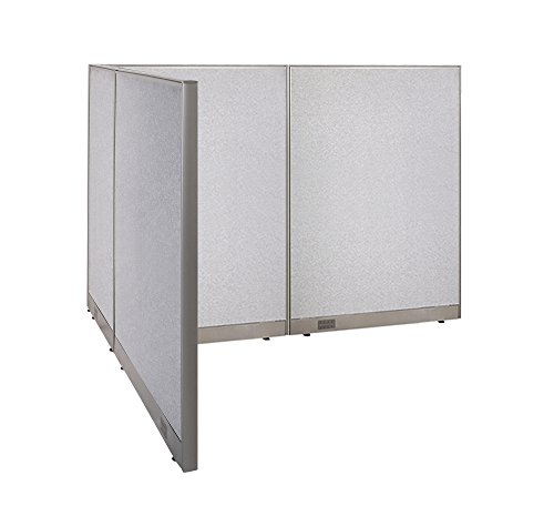 GOF Freestanding L Shaped Office Partition, Large Fabric Room Divider Panel