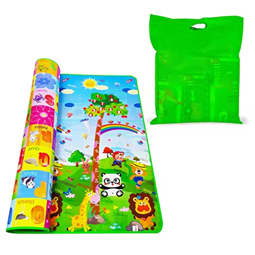 Baby Play Mat, Baby Crawling Mat, Reversible Foldable Crawling Mat Portable Baby Playpen with Mat for Outdoor for Infant