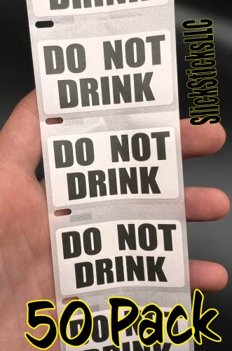 50PCS DO NOT Drink Stickers