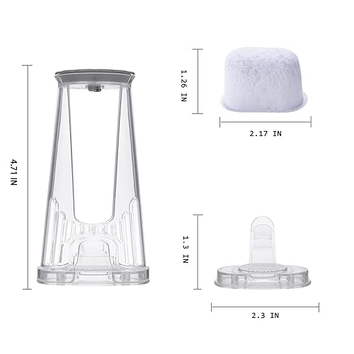 Water Filter Short Handle Starter Kit for Keurig 2.0 K-DUO Essentials, K Compact, K Duo Brewer, Filter Holder Water Reservoir Handle with 6 Filters.