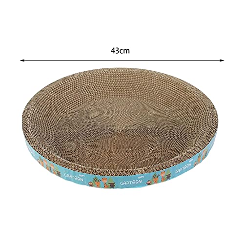 Bothyi Cat Scratcher Cardboard, Cat Scratch Pad Bowl Nest for Indoor Cats Grinding Claw, Cat Scratching Board Corrugated Lounge Cat Beds, Round Giraffe 43cm