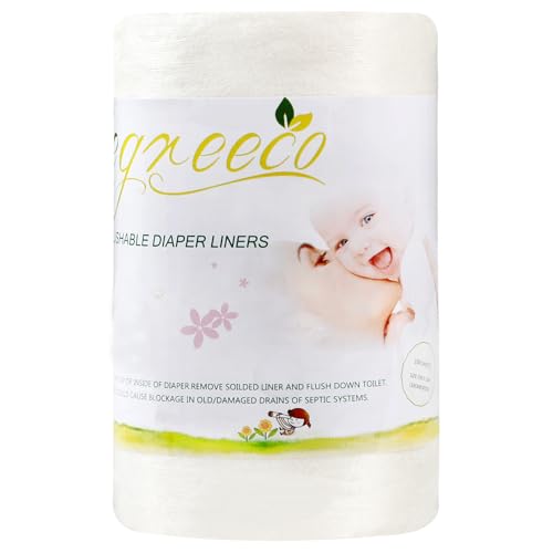 wegreeco Unscented Diaper Liners,Fragance Free and Chlorine Free