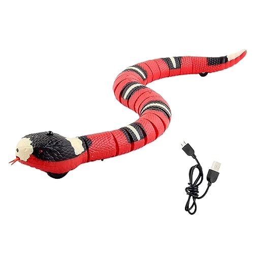 Cat Toy Electric Sensing Cat Toy Snake, Rechargeable Realistic Small Pet Toys Smart Sensing Snake Toy for Indoor Children Pet Accessories