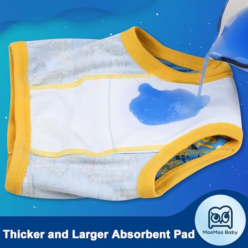 MooMoo Baby Potty Training Pants 6 Packs Absorbent Training Underwear for Boys and Girls Cotton Pee Pants 5T