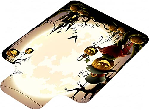 Halloween Office Desk Chair Mat with Lip, Halloween Style Pattern, Protects Hardwood Floor Under Desks, Mats for Office, Home and Gaming Floors, with Lip 48x36