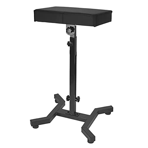 Tattoo Armrest Stand, Yuelong Tattoo Arm Leg Rest Adjustable Height Foldable Leather Sponge Pad Tattoo Armrest Legrest Non-Slip Base for Tattoo Studio Chair Frame