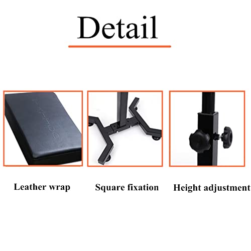 Tattoo Armrest Stand, Yuelong Tattoo Arm Leg Rest Adjustable Height Foldable Leather Sponge Pad Tattoo Armrest Legrest Non-Slip Base for Tattoo Studio Chair Frame