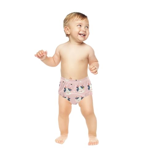 Toddler Training Pants, Cow Pink Cotton Potty Training Underwear for Baby Boy Girl 3-Pack