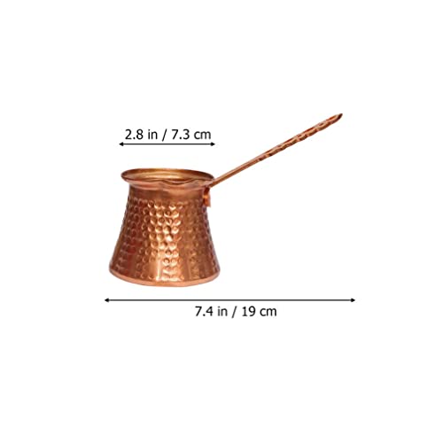 Anneome Retro Turkish Coffee Pot Multi-function Coppered Coffee Maker for Drinks for Home Restaurant