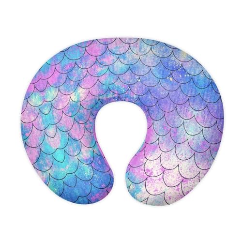 Panskyllis Mermaid Scale Nursing Pillow and Positioner Detachable Original Breastfeeding Newborn Nursing Pillow Case Stretchy Replaceable Head Support Protector Cushion Essentials with Hidden Zipper