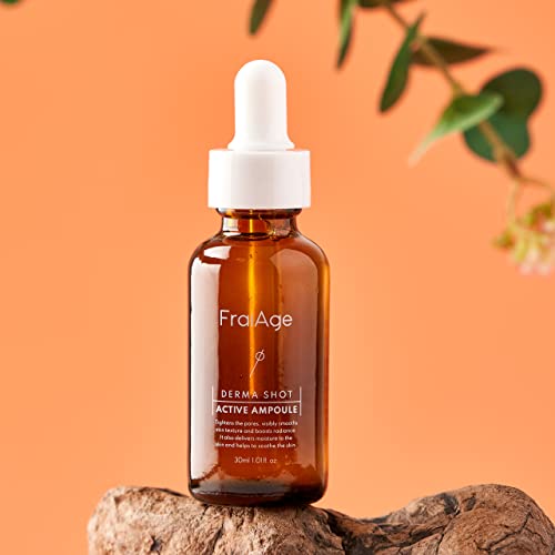 fraiage derma shot active ampoule 30 ml 1.01 fl oz_Skin Energy, Moisturizing, Calming,Pore Care, Hyaluronic Acid & Spicule serum, spicule from sea sponges &Hydrating Facial Serum,Korean Skincare.