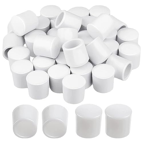 24 Pcs Premium Rubber Door Stop Stud Replacement Tips – Doorstopper Bumpers, Springe Hinge End Caps for Wall & Floor Protection – Universal Size (White)