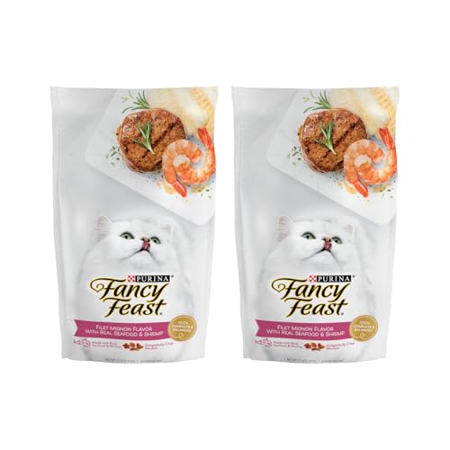 Fancy Feast Purina Filet Mignon Flavor with Real Seafood & Shrimp Dry Cat Food