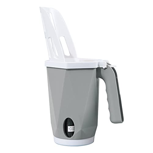 TITA-DONG Cat Litter Scoop, Cat Litter Scooper with Trash Container, Cat Litter Shovel with Waste Can, Removable Cat Litter Scoop Holder, Large Capacity Portable Cat Litter Scooper (Gray)