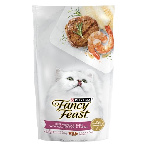 Fancy Feast Purina Filet Mignon Flavor with Real Seafood & Shrimp Dry Cat Food